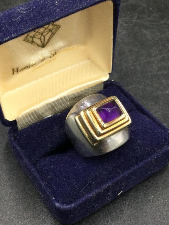 Lot 227: 14t and Sterling. MAD ring.