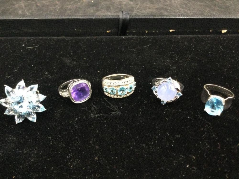 Lot 242: Sterling Rings