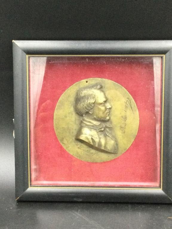 Lot 28: Bronze Medallion in Display Frame