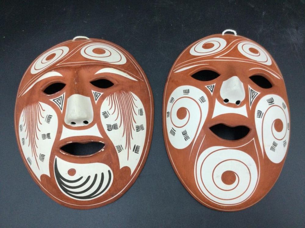 Lot 34: Terra Cottac Mask "Signed"