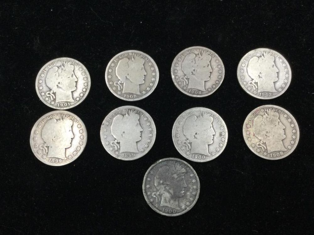 Lot 39: Barber Silver Halves