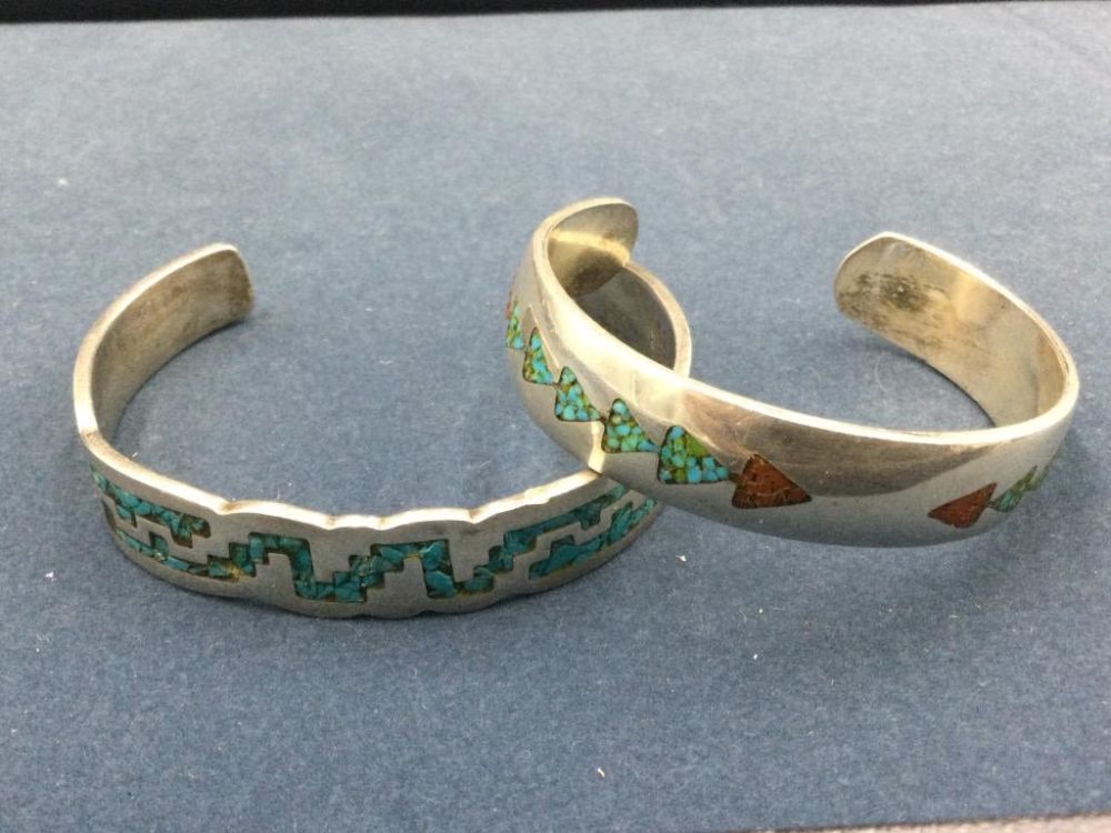 Lot 162: Sterling Zuni Bracelets