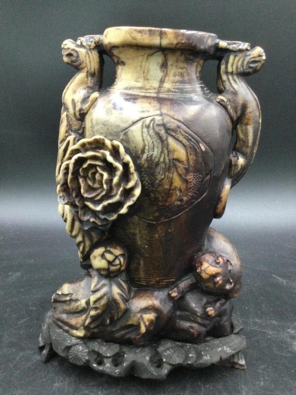 Lot 168: Carved Jade Vase