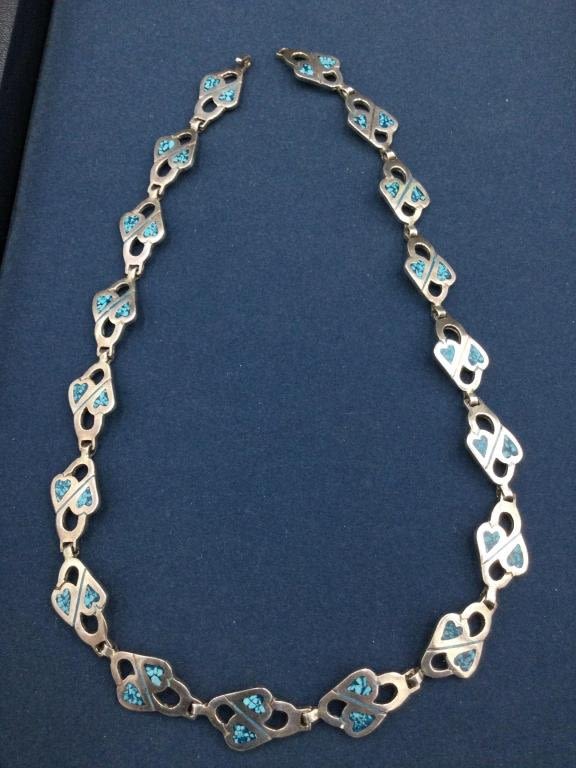 Lot 187: Zuni Sterling Necklace