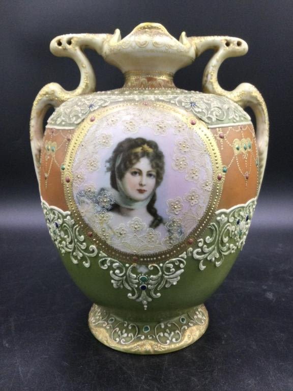 Lot 226: Vintage Nippon Double Handle Vase