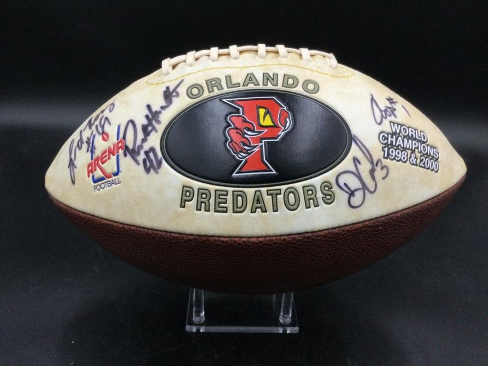 Lot 236: Autographed Orlando Predators Football