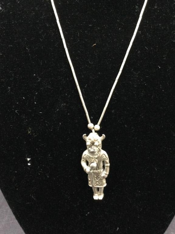 Lot 243: Sterling Pendant & Chain