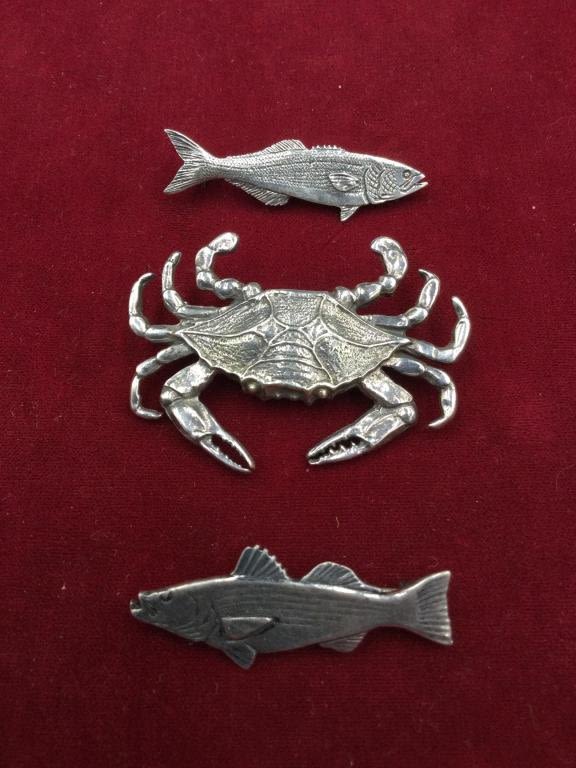 Lot 268: Sterling Nautical Pins