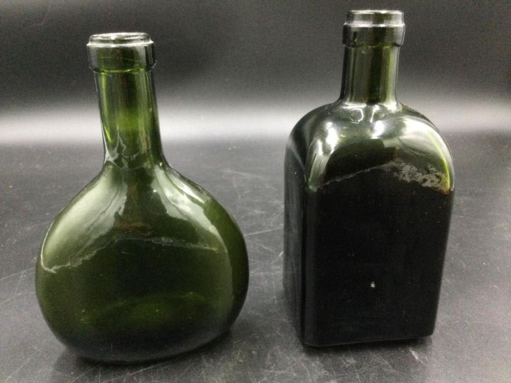 Lot 49: Vintage Green Glass  Bottles