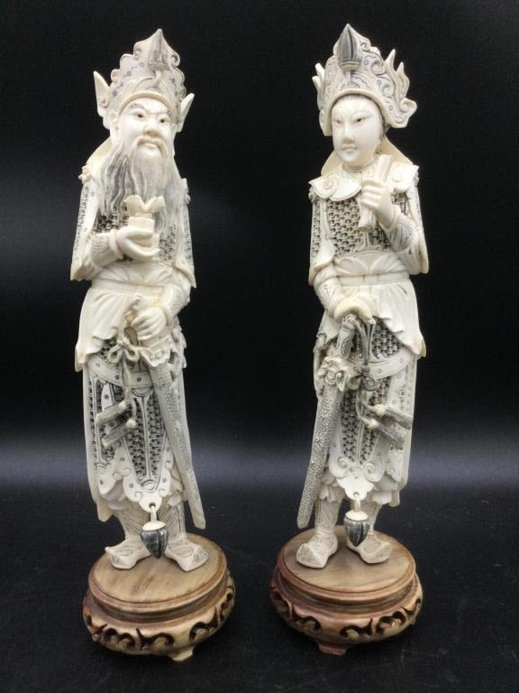 Lot 56: Carved  Statues