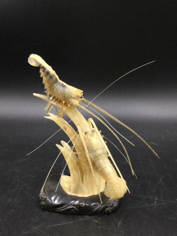Lot 59: Carved Horn Shrimp