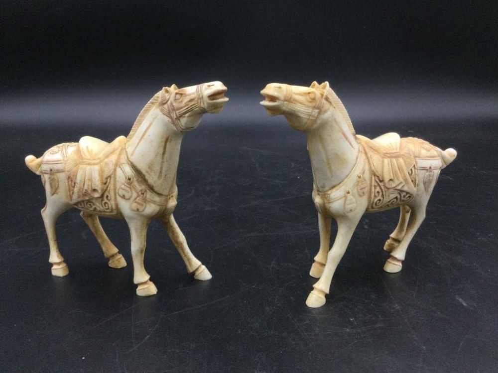 Lot 74: Vintage Carved Horses