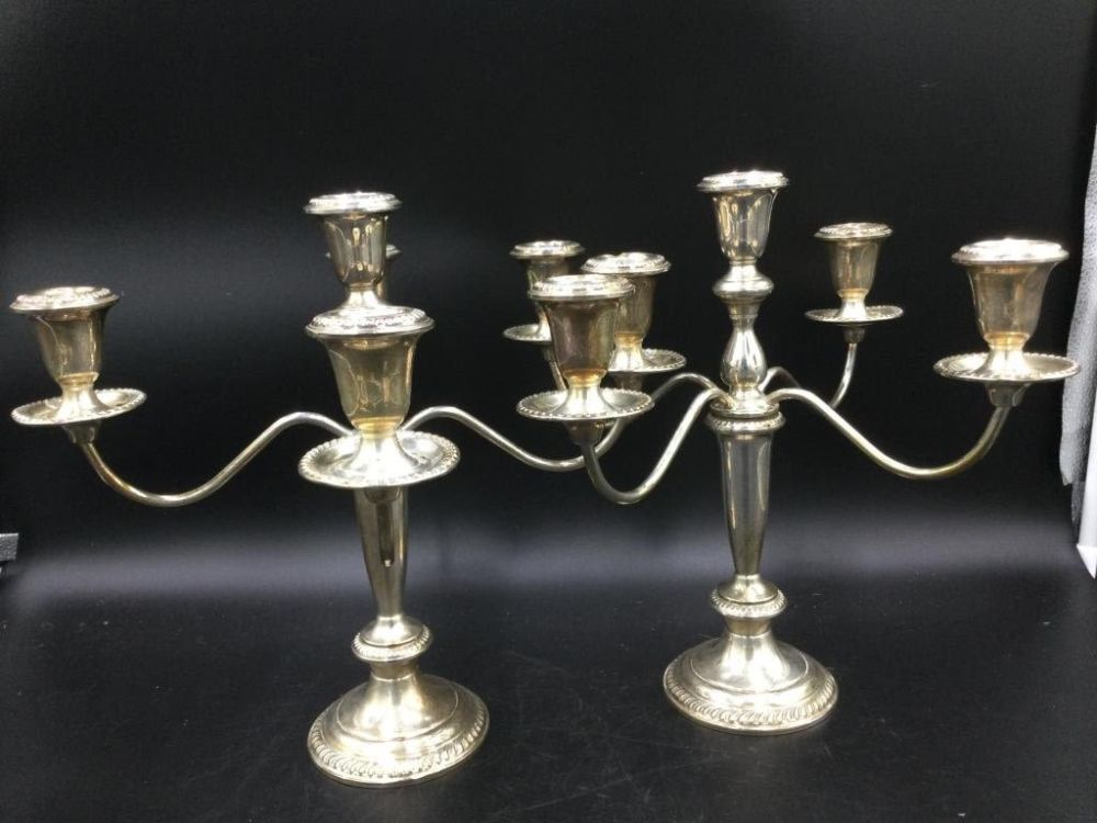 Lot 87: Sterling Candlesticks