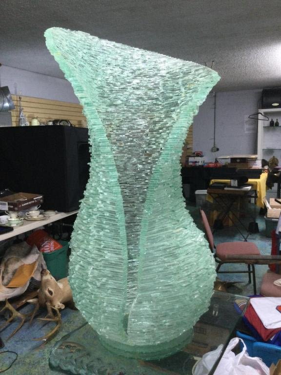 Lot 120: Gundi Viviani-Finch Stacked Glass Vase "Large"