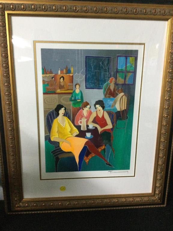 Lot 169: Itzchak Tarkay "Friends to Confide In"