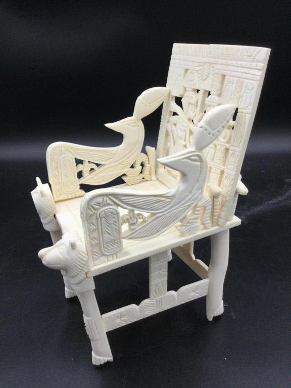 Lot 173: Carved Throne Chair