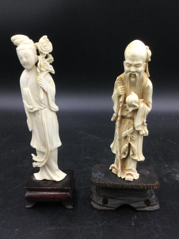 Lot 187: Carved Asian Figures