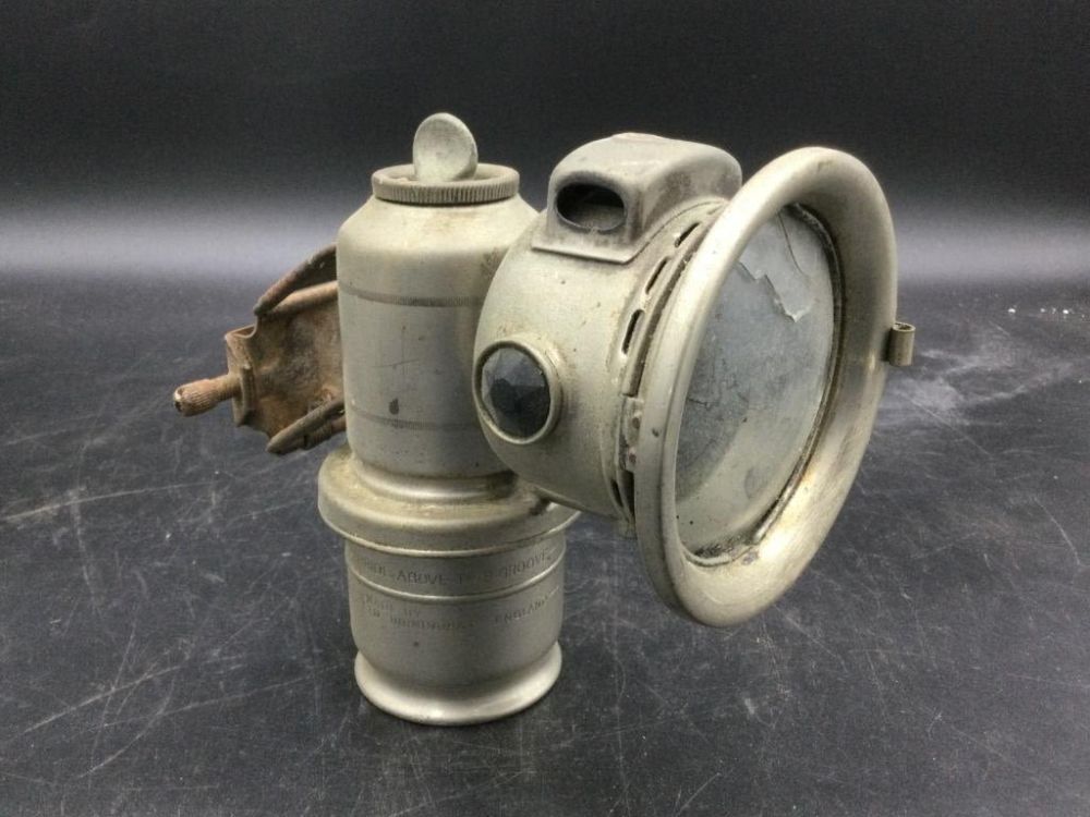 Lot 247: Vintage Carbide Bicycle Lamp