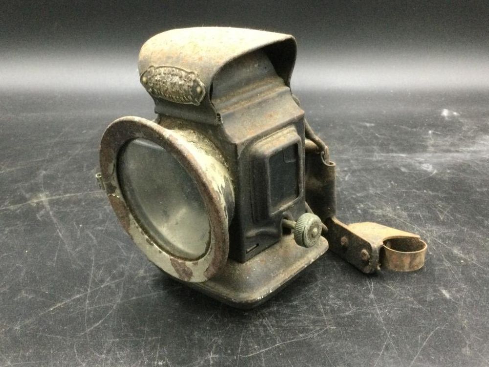 Lot 251: Vintage French Cycle Lamp