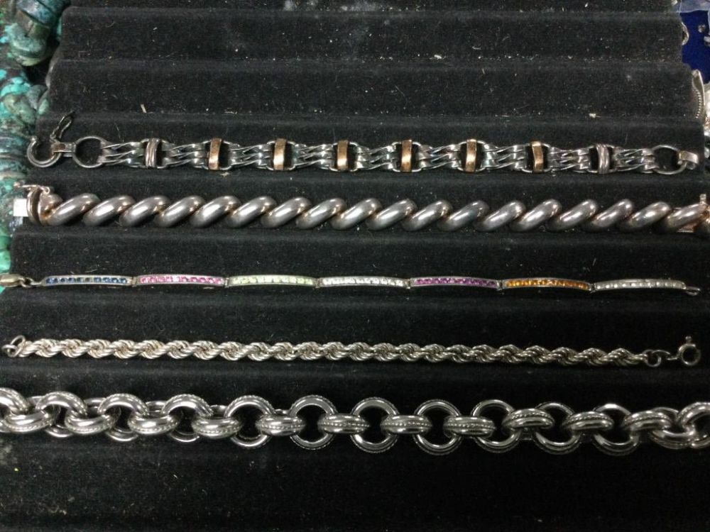 Lot 272: Sterling Bracelets