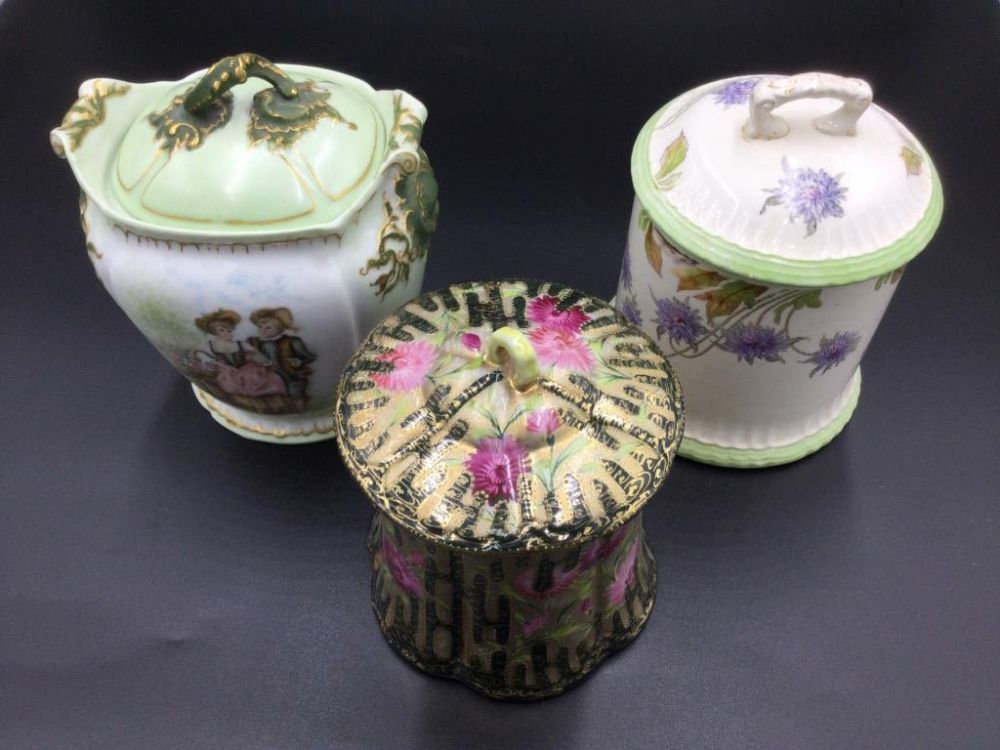 Lot 6: Antique Porcelain Biscuit Jars