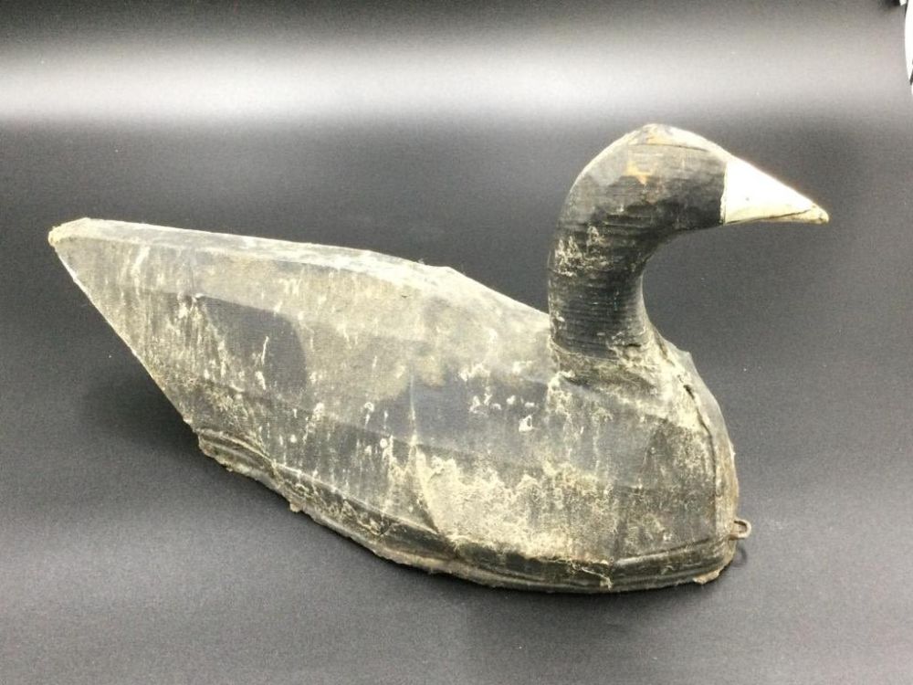 Lot 8: Vintage Canvas Coot Decoy