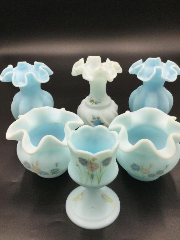 Lot 17: Vintage Hand Painted Fenton