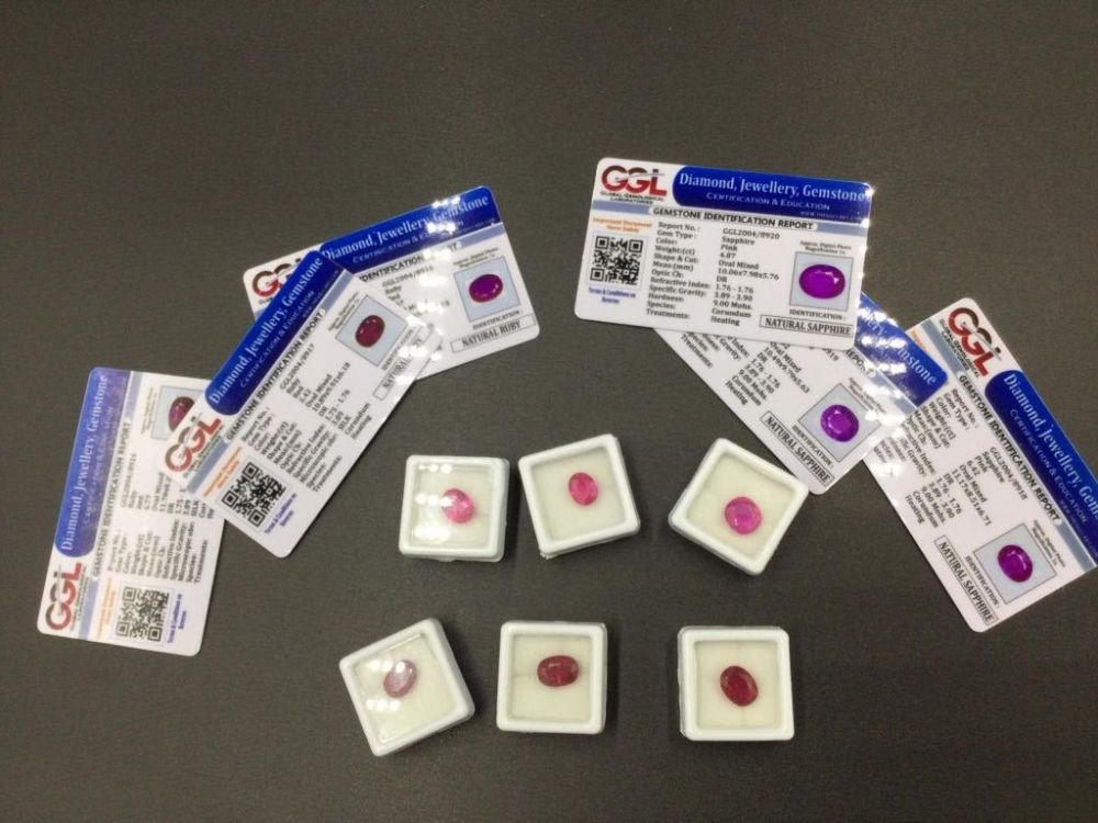 Lot 35: GGL Certified Ruby & Sapphires Gemstones