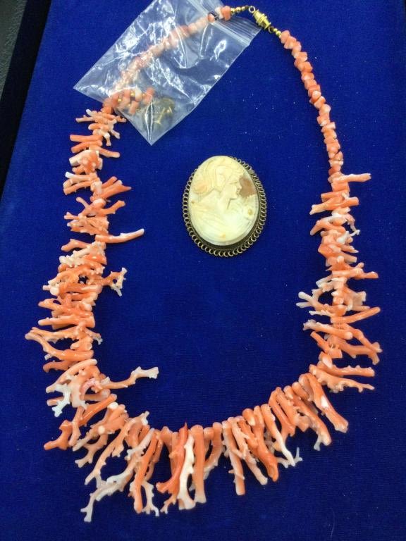 Lot 38: Coral & Cameo Lot