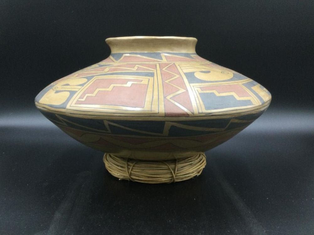 Lot 39: Southwest Mexican Clay Pottery Signed