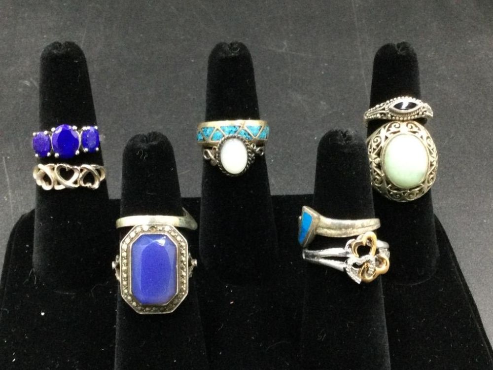 Lot 44: Sterling Rings