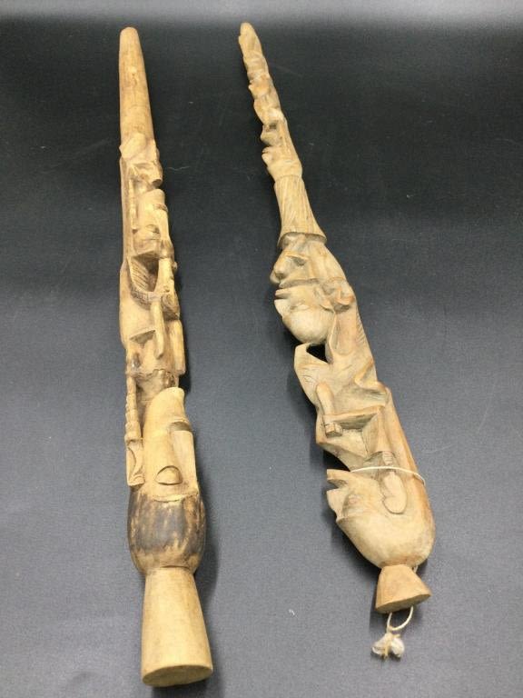 Lot 58: Carved Ceremonial Staffs