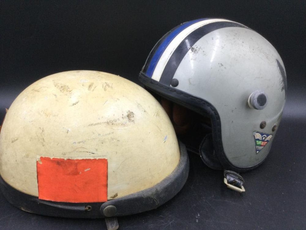 Lot 82: Vintage Motorcyles Helmets