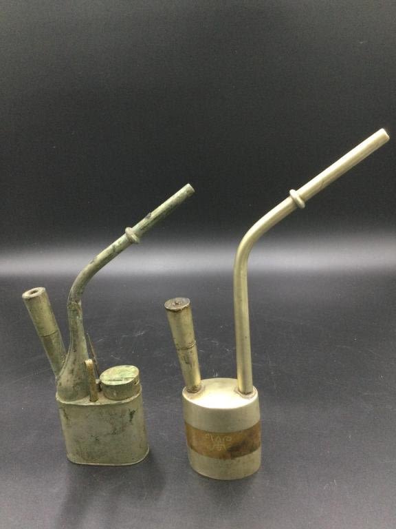 Lot 108: Vintage Brass Opium Pipes