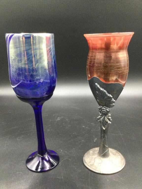 Lot 115: Art Glass Goblets