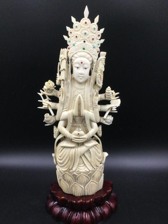 Lot 123: Large Carved Goddess/Diety