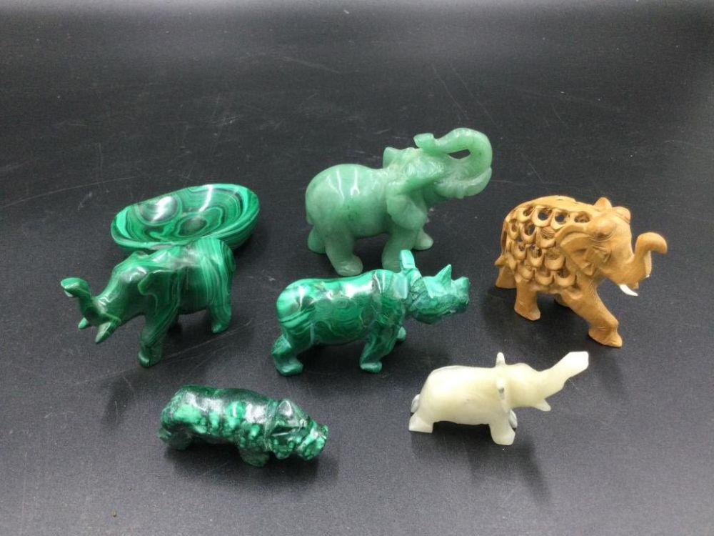 Lot 135: Carved animals