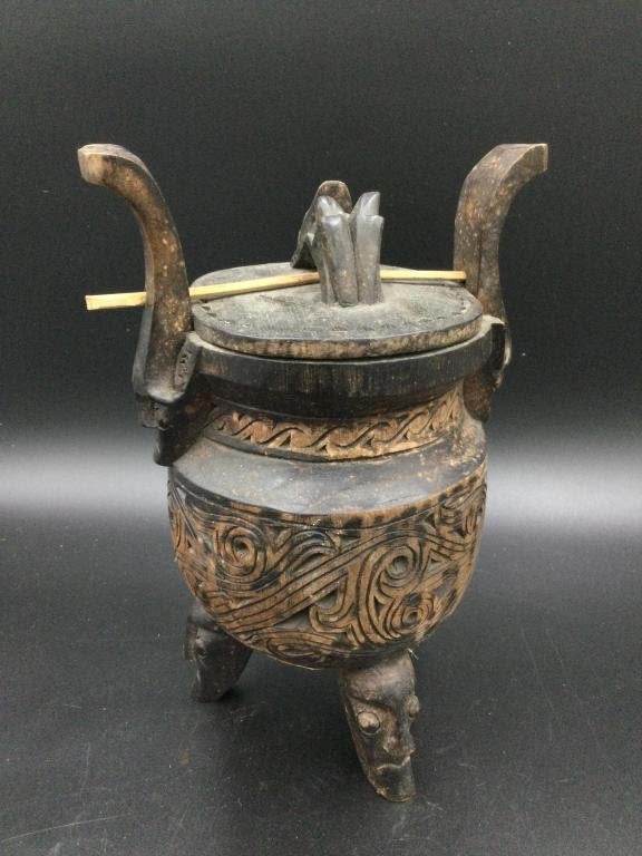 Lot 147: Carved Medicine Box