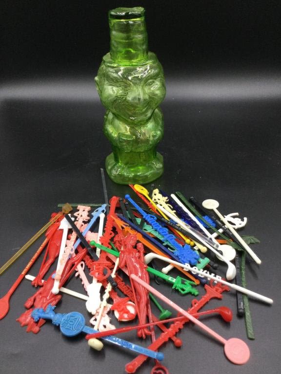 Lot 155: Vintage Cocktails Stirrers & Decanter