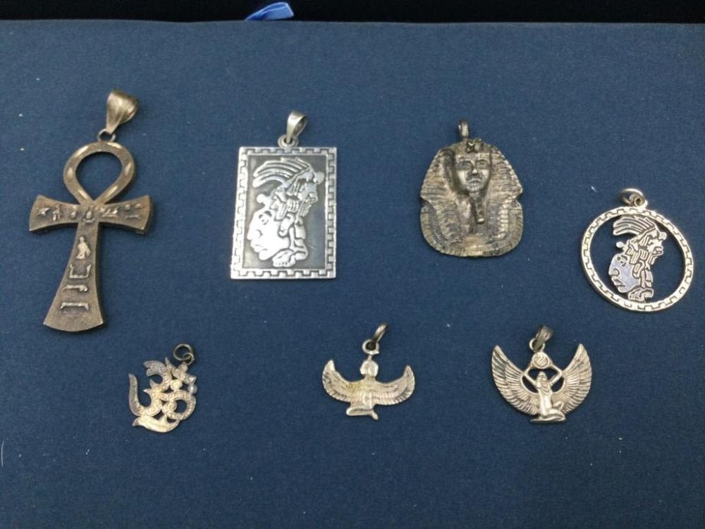Lot 203: Sterling Pendants