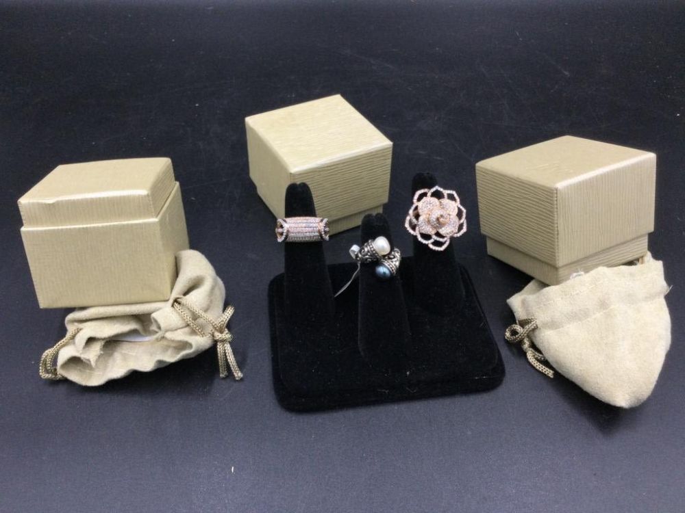 Lot 243: JTV Stering Rings w/Boxes