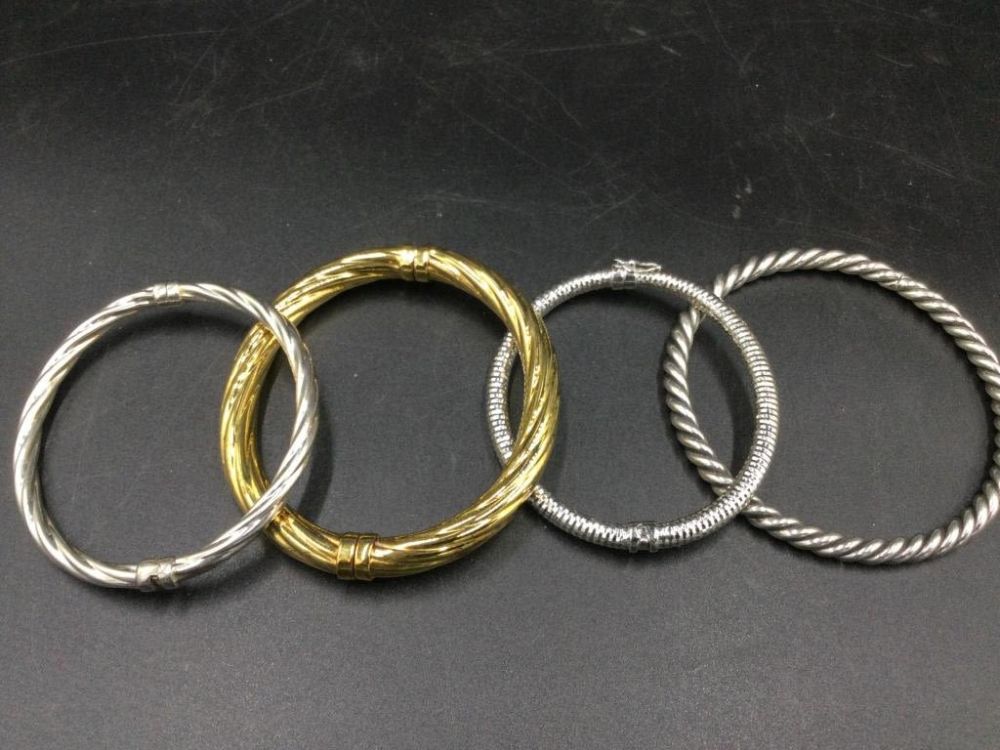 Lot 259: Sterling Bangle Bracelets