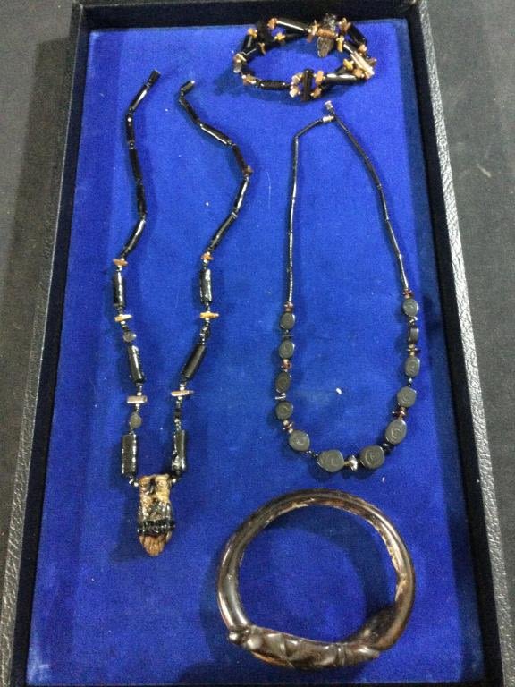 Lot 8: Black Coral Jewelry