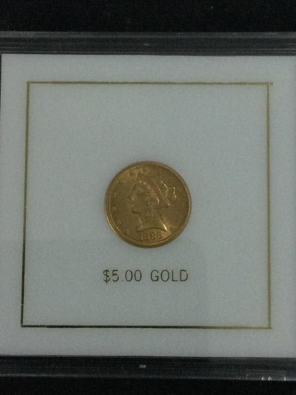 Lot 12: Gold Coin $5.00 Lady Liberty