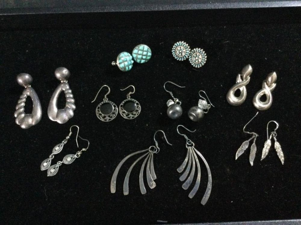 Lot 33: Sterling Earrings