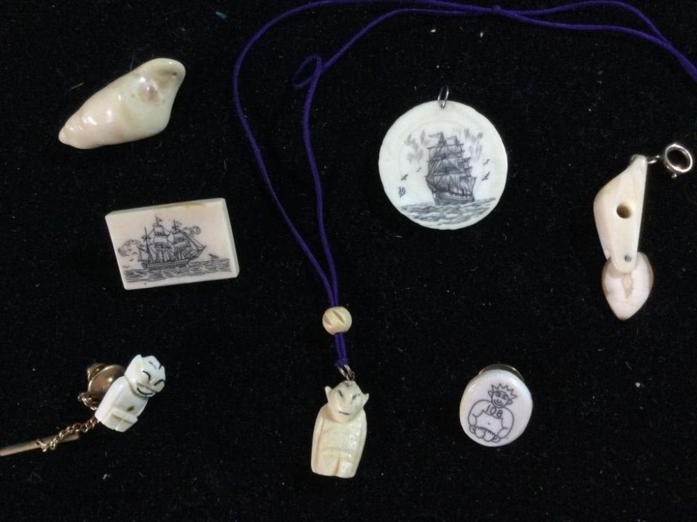 Lot 48: Authentic Scrimshaw Lot