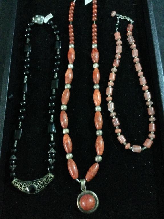 Lot 52: Silver & Gemstone Necklaces