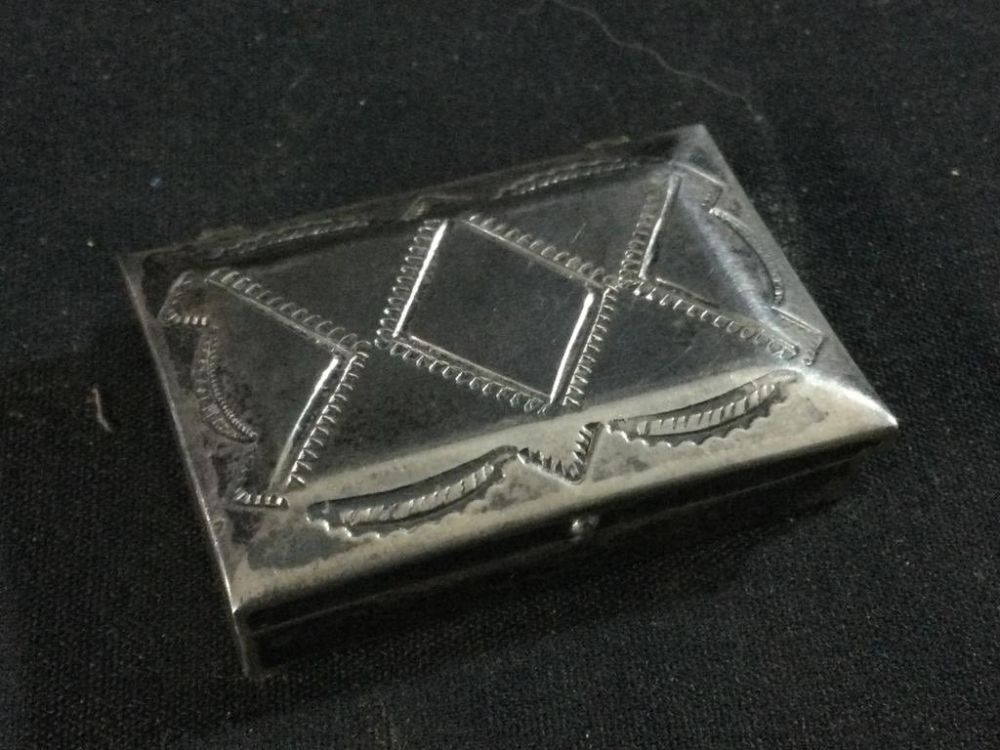 Lot 92: Silver Navajo Trinket Box