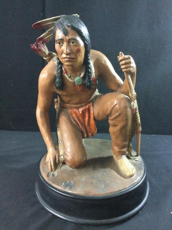 Lot 103: 1986 Universal Statuary Kneeling Indian