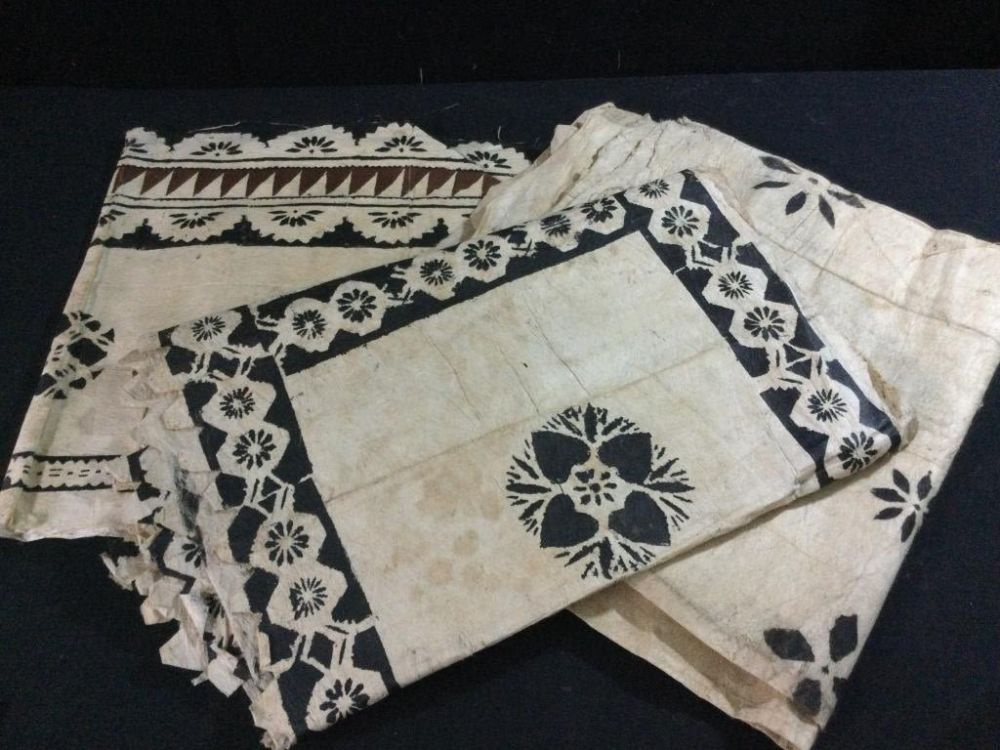 Lot 110: Fiji Hand Crafter Tapa Cloth (Masi)